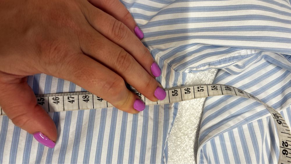 Trussardi koszula w paski niebieskie 38 M modna biznesowa