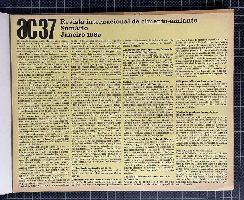 AC - Revista Internacional Cimento-Amianto (1965/66/67/68/69/78/81/85)