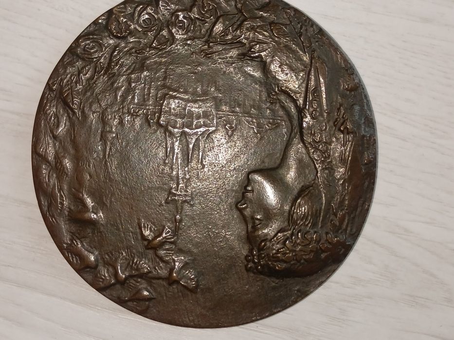 Plakietka, medal, obraz - Aleksander Śliwa z brązu lub mosiądzu