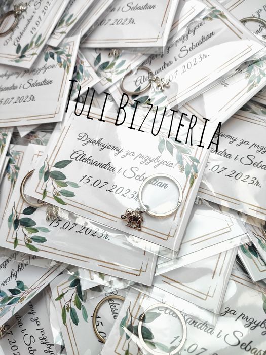 Podziękowania dla gości weselnych ślub wesele słonik prezent