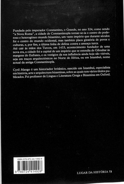 "Bizâncio, o Império da Nova Roma" de Cyril Mango