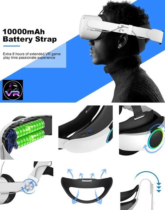 ‼️ Oculus Quest 2 кріплення Battery Elite Strap 10 000 mAh Meta