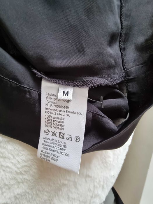 Camisa/túnica preta em seda Lanidor