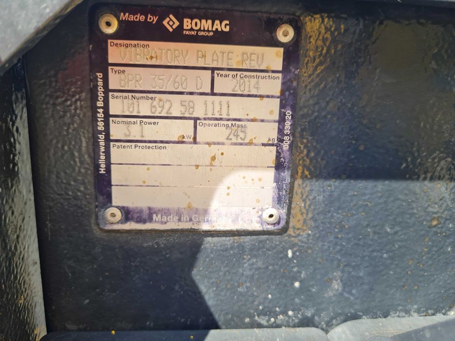 Zagęszczarka rewersyjna 245 kg BOMAG BPR 35/60D rok 2014