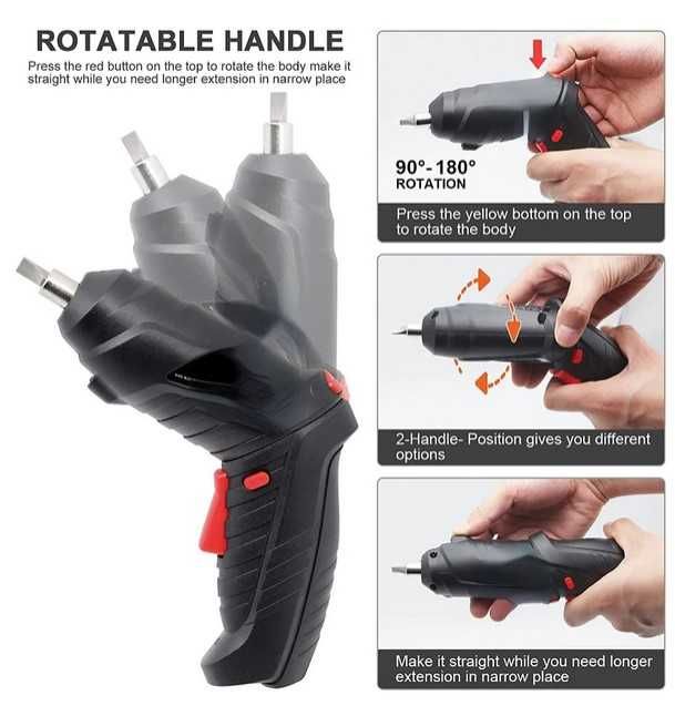 Conjunto Ferramenta Elétrica 2100rpm Bateria Lítio 47 peças