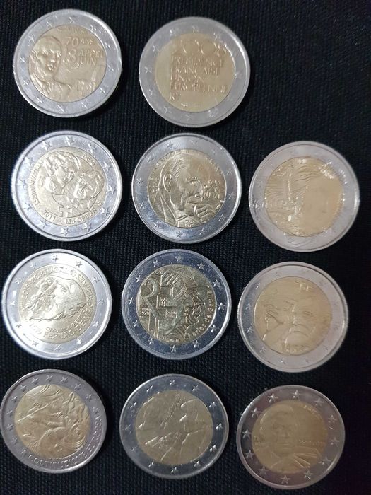 Moedas de 2 euros varias
