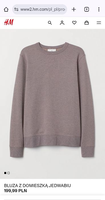 Bluza H&M Edition bawełna jedwab rozm. S