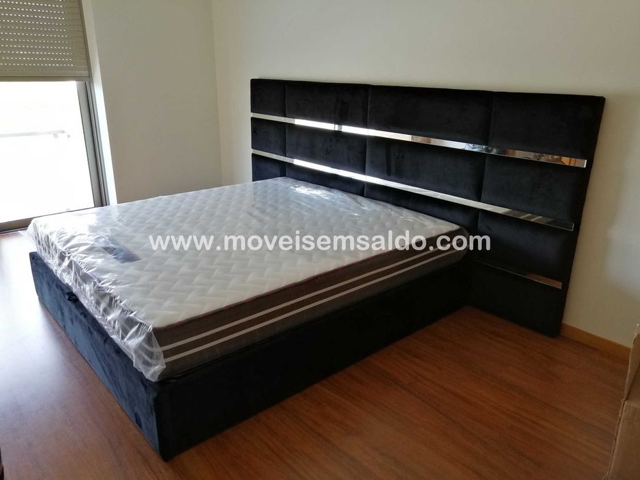 Cama de Casal Estofada - Fabricamos todas medidas, materiais e cores