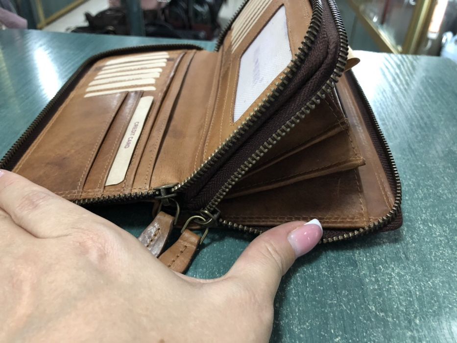 Hillburry кожаный кошелёк Клатч барсетка портмоне Hill Burry из кожи