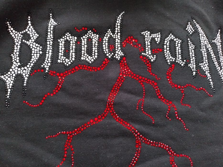 Bluza z kapturem kryształki Disarray Blood Rain roz S