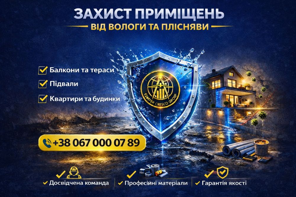 Гідроізоляція підвалів Без розкопування Усунення грибка та плісняви