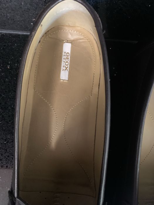 Mocassans castanhos pele Geox