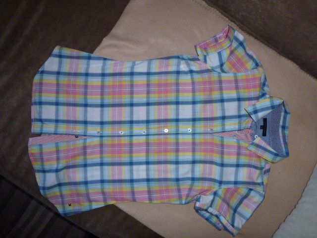 TOMMY HILFIGER bluzka ,koszula S/M oryginalna krótki rękaw jak nowa