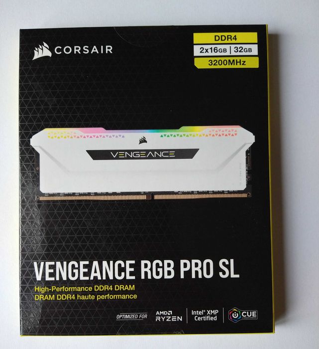 Pamięć CORSAIR 32GB DDR4 3200MHz CL16 Vengeance RGB PRO SL White