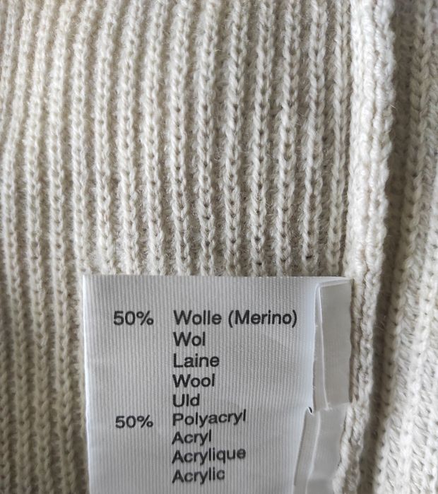 Sweter golf wełna Merino damski rozmiar M