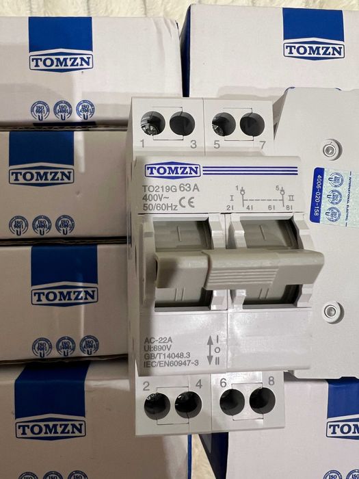 Ручний ввод резерва 1фаза 63А Tomzn