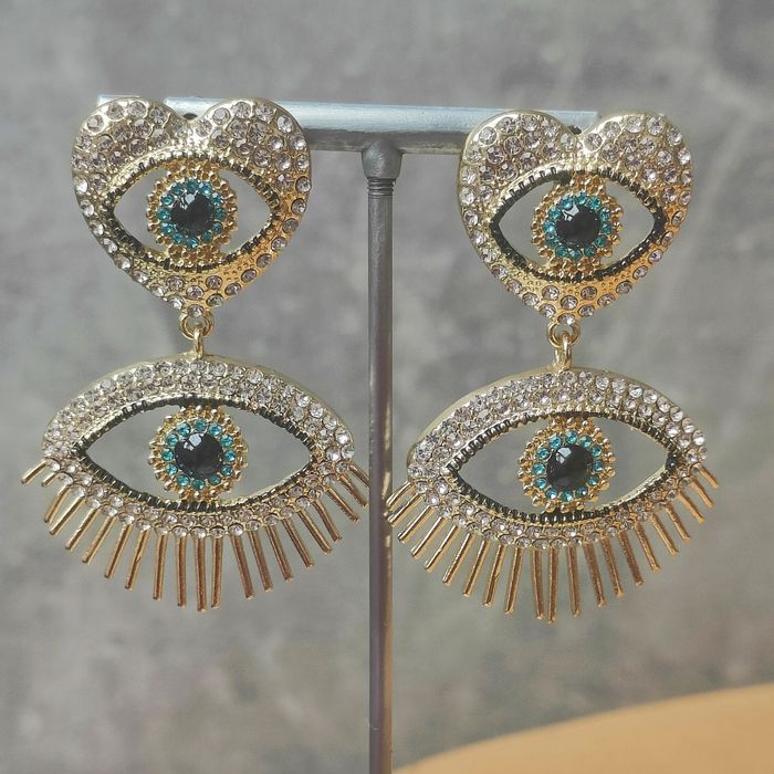 Kolczyki earrings oko proroka metal