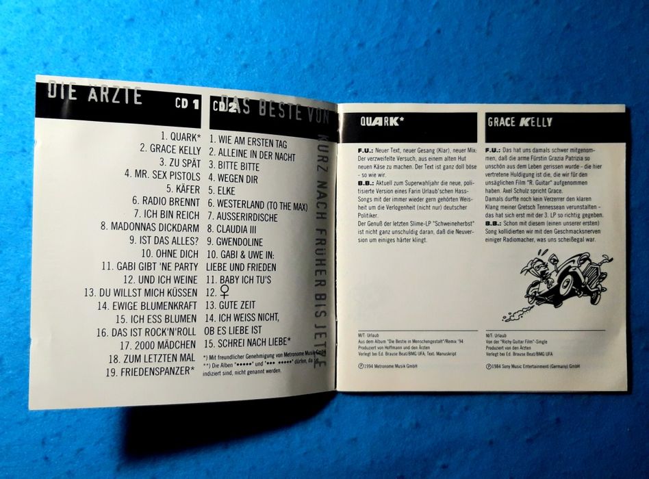 Die Ärzte – Das Beste Von Kurz Nach Früher Bis Jetze (2xCD, 1994)