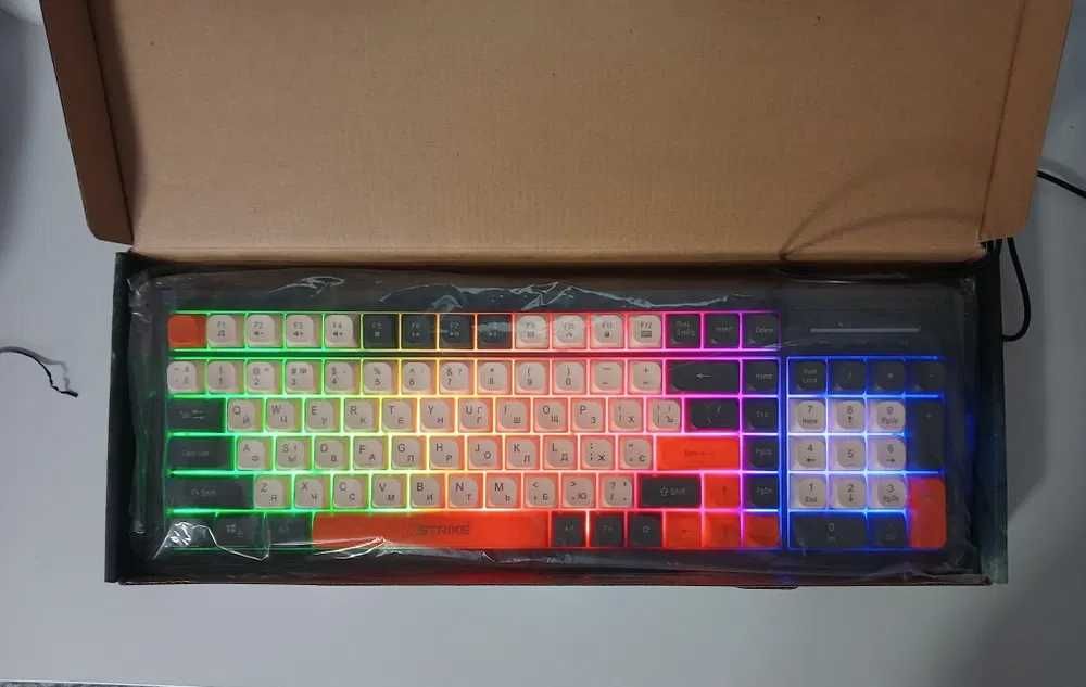 Клавіатура XSTRIKE X-1016 RGB USB: Ігрова, мембранна, повнорозмірна ‼️