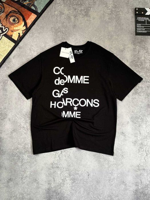 Чорна Футболка PLAY з бірками (Comme des garcons)