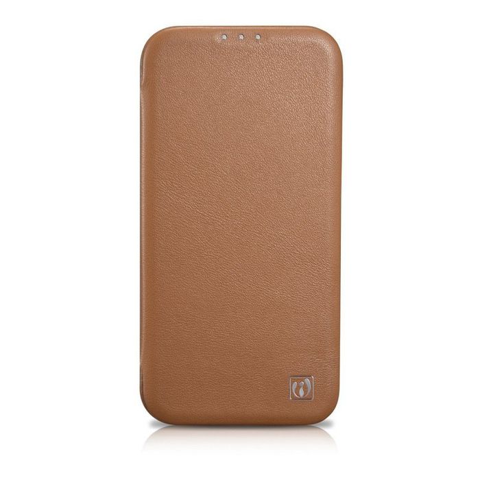 Icarer Ce Premium Leather Folio Case Skórzane Etui Iphone 14 Brązowy