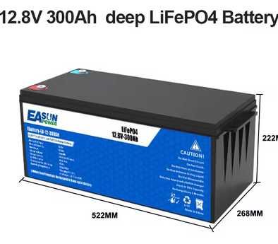 Akumulator EASUN Power 12V 300 ah LiFePo4 - 6000+ cykli, ochrona BMS, ogniwa klasy A