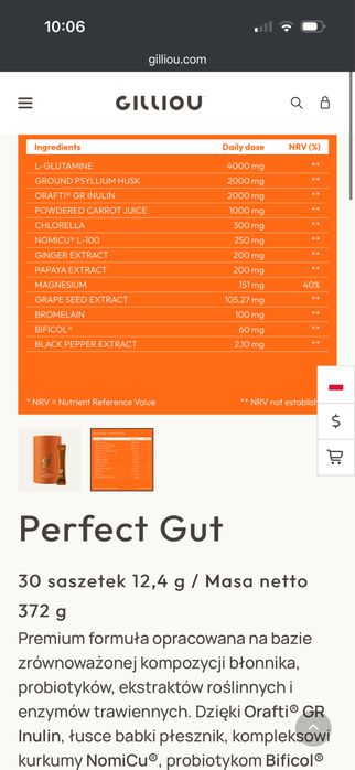 Perfect GUT - 10 saszetek