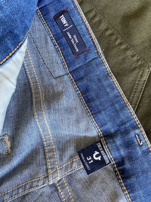 Jeansy męskie True Religion niebieskie 31 TONY Skinny