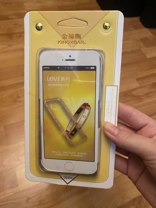 Чохол бампер на телефон айфон 6, bamper iPhone 6 gold