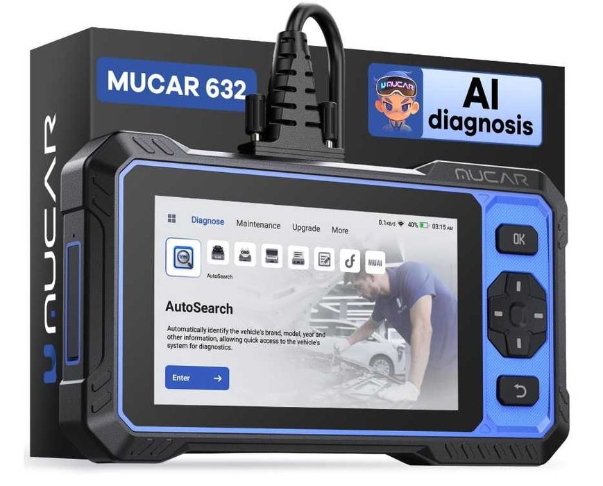 Komputer Diagnostyczny Mucar 632 Dożywotnie Wsparcie Asystent AI CANFD
