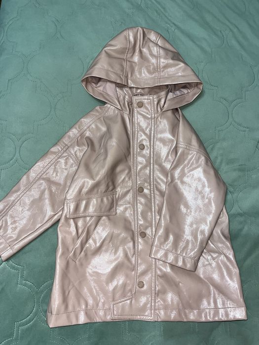 Плащ лаковый тренч zara, 116 см