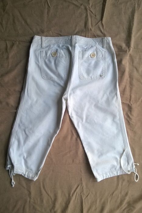 ABERCROMBIE spodnie damskie bawełna 3/4,białe_r.38/40