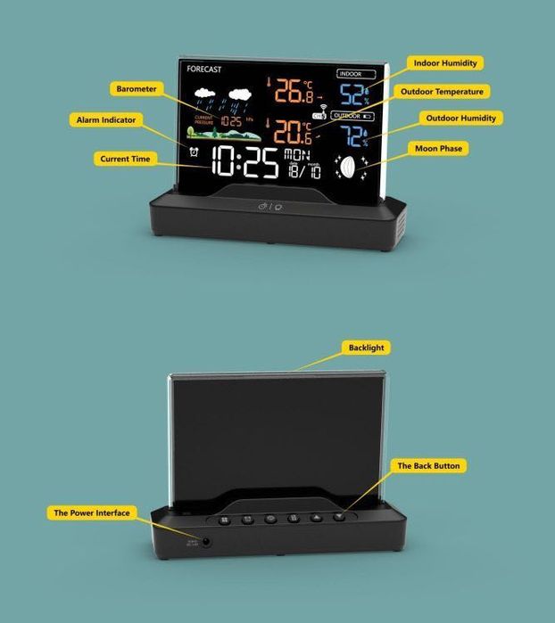 NOWA Bezprzewodowa Nowoczesna Stacja Pogodowa z WSZYSTKIMI czujnikami