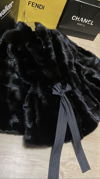 Шуба норкова крій кімоно оверсайз розмір 48-54