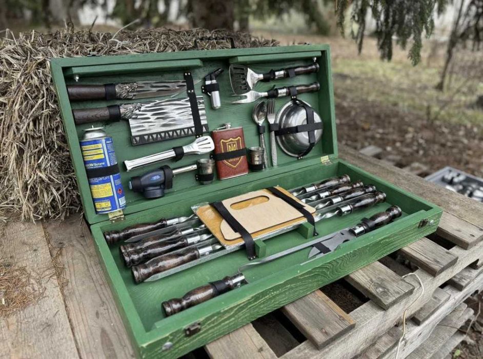 Подарунок шампура в кейсі! Набір шампурів в кейсі! Подарунок чоловіку!