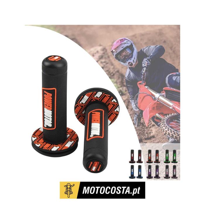 Punhos de Guiador Universal 22mm Borracha Gel Moto