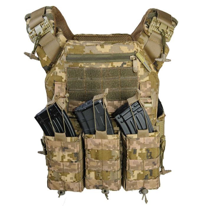 Плитоноска Warmor Gen.3 піксель з підсумками (без плит)