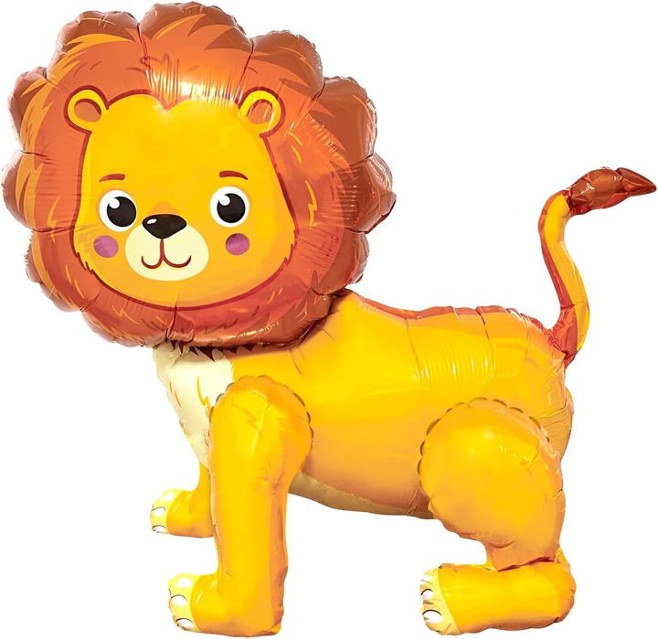3D Lion Foil Balloon - Standing Safari Decor - 54 cm
