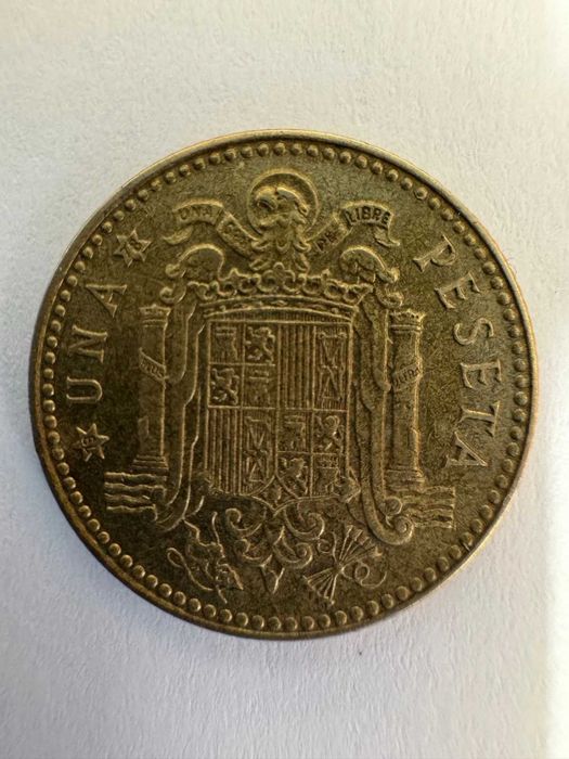 Uma peseta 1975 estrela 78 (Espanha) Rara com erro no "Ñ"