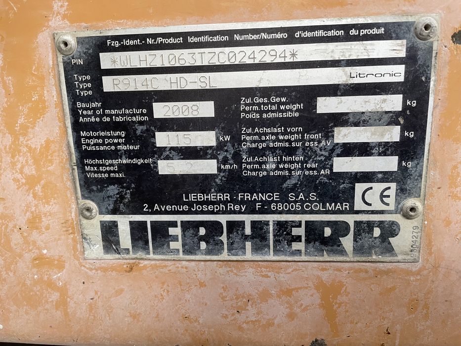 Liebherr r914 C koparka gasienicowa na części