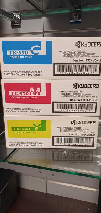 Oryginalne tonery do Kyocera TK-590 kolory C M Y