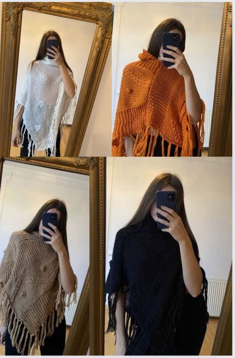 Кейп Набір Пончо Кардиган з капюшоном і без,Оверсайз Ручна робота