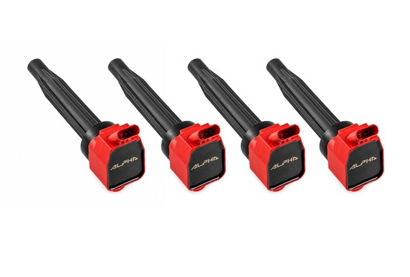 KIT DE 4 BOBINAS DE IGNIÇÃO ALPHA COMPETITION HYUNDAI i20N - VERMELHA
