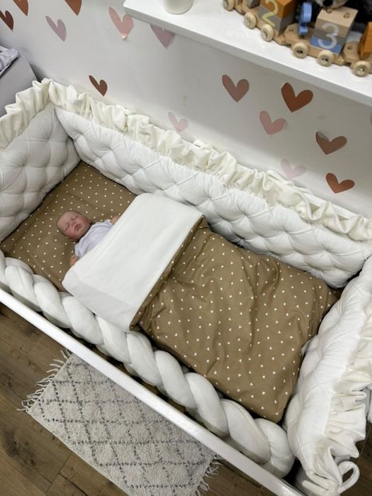 Комплект постельного в кроватку бортики защита захист постіль