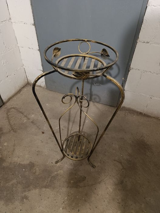 Kwietnik metalowy (złota patyna)85cm