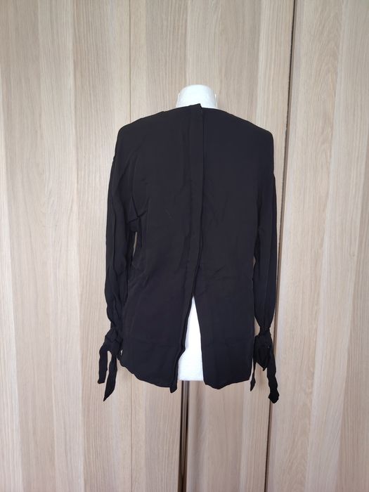 Zara czarna bluzka damska oversize wiskoza lyocell S