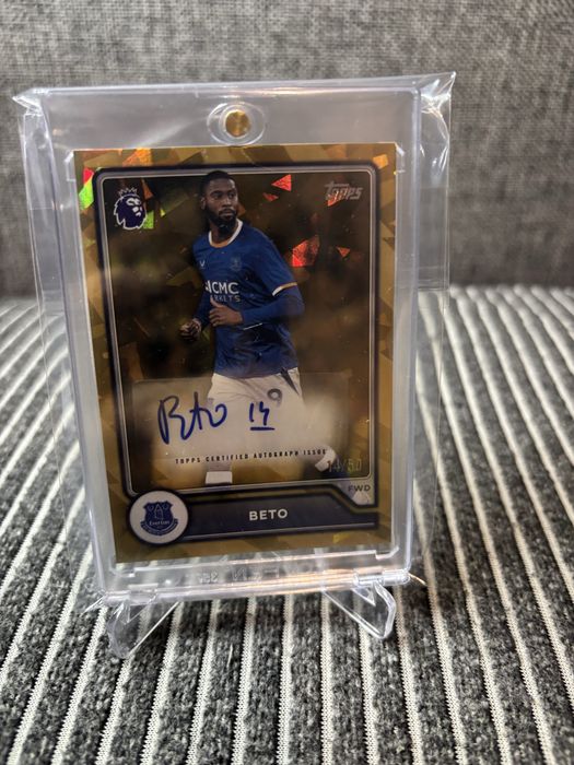 2026-27 topps flagship premier league  #BA-BE Beto  autograph /50 gold  parallel Everton