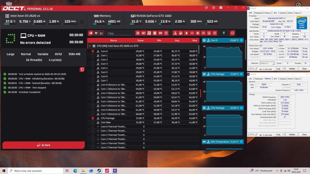 Komputer gamingowy Intel 8 rdzeni | 16GB RAM DDR4 | GTX 1660 | SSD+HDD