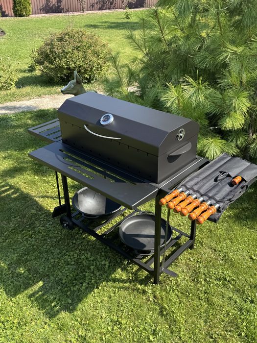 Мангал-гриль-барбекю Стандарт+ з кришкою і термометром від виробника