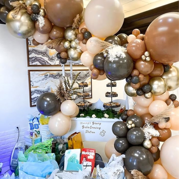 Girlanda Balonowa Zestaw Balonów na Urodziny Wesele Złote Brązowe 130